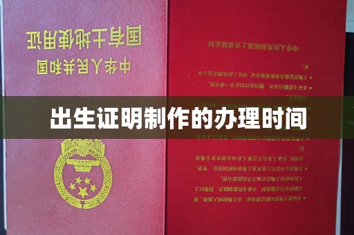 徽县出生证明制作的办理时间